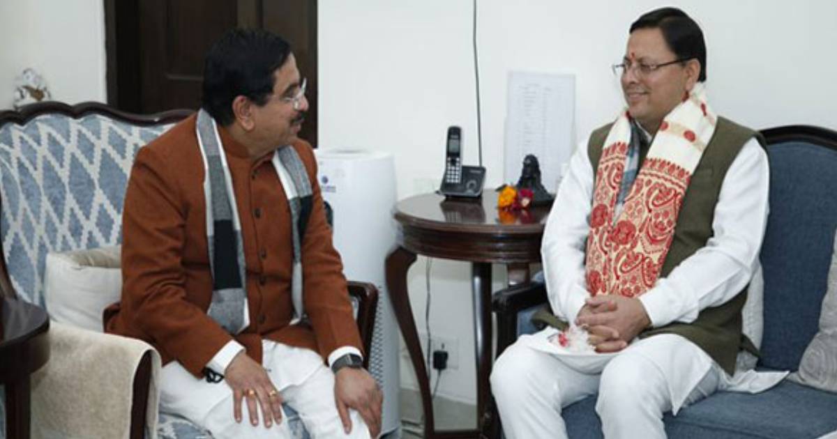 CM Dhami calls on Union Minister Pralhad Joshi, seeks coal block allocation for pit-head thermal power plant in Uttarakhand